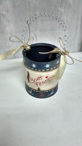 Cesto de Lata Boneco de Neve N° 702