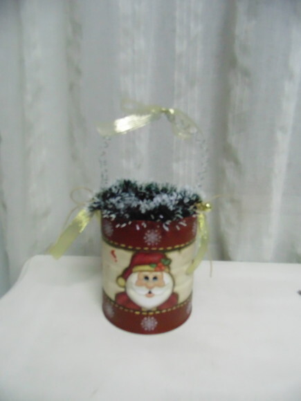 Cesto de Lata Grande Papai Noel N° 701