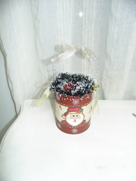 Cesto de Lata Grande Papai Noel N° 701