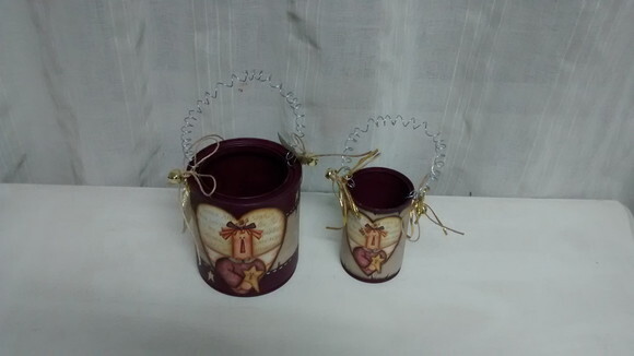 Conjunto Cesto de Lata Menina com a Estrela N° 703