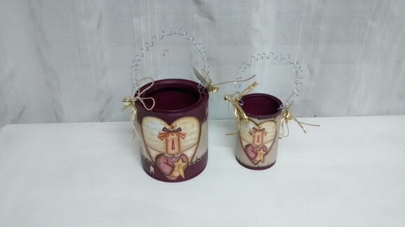 Conjunto Cesto de Lata Menina com a Estrela N° 703