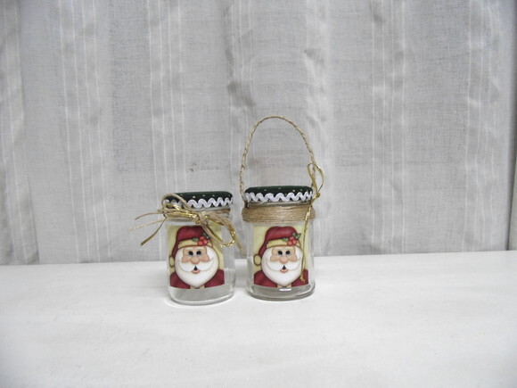 Kit Mini Vidro Papai Noel