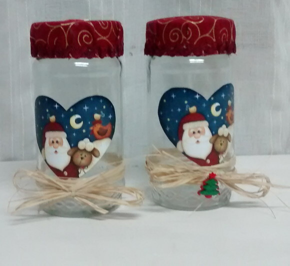 Kit Vidro Papai Noel e a Ovelha N° 697