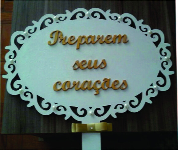 Placa de noiva frente e verso N° 352