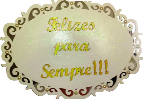 Placa de noiva frente e verso N° 352