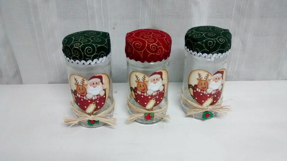 Trio de Vidro Papai Noel na Xícara N° 696