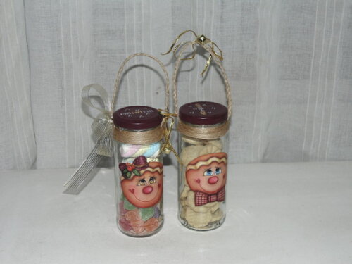 Cesta de Vidro de Bolachinha de Natal N° 688