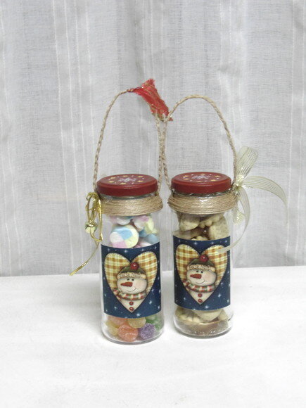 Cesta de Vidro Boneco de Neve N° 689