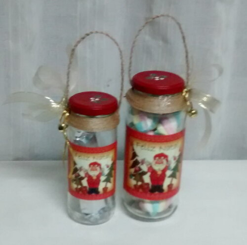 Cesta de Vidro Papai Noel Feliz Natal N° 694