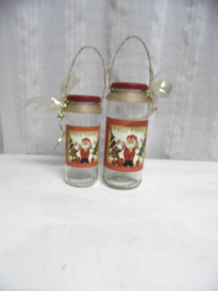 Cesta de Vidro Papai Noel Feliz Natal N° 694