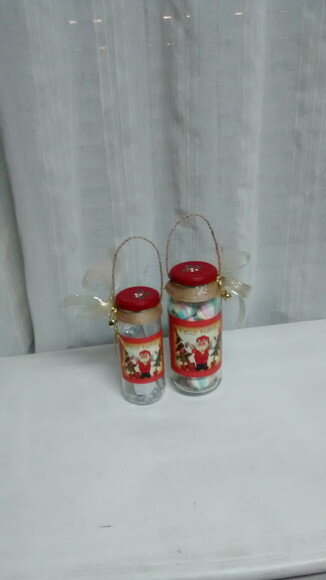Cesta de Vidro Papai Noel Feliz Natal N° 694