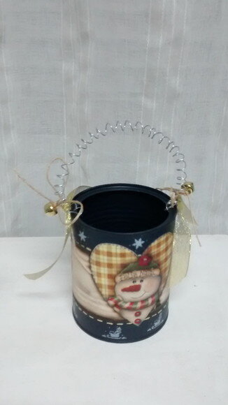 Cesto de Lata Boneco de Neve N° 702