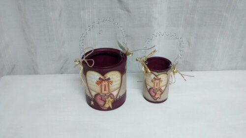 Conjunto Cesto de Lata Menina com a Estrela N° 703