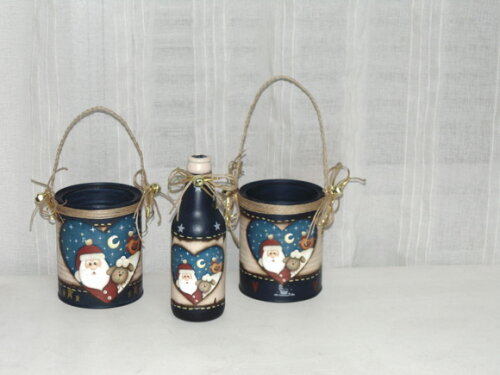 Conjunto de Lata e Garrafa do Papai Noel e a Ovelha N° 705