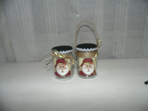 Kit Mini Vidro Papai Noel