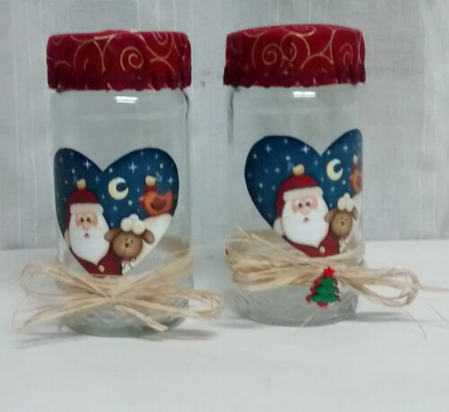 Kit Vidro Papai Noel e a Ovelha N° 697