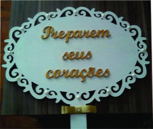 Placa de noiva frente e verso N° 352
