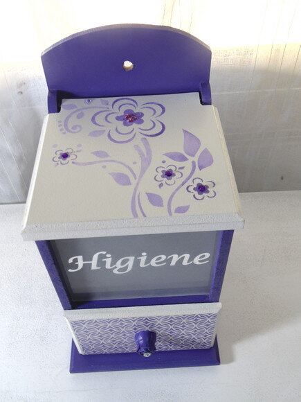 Porta Algodão e Cotonete Violeta N° 885