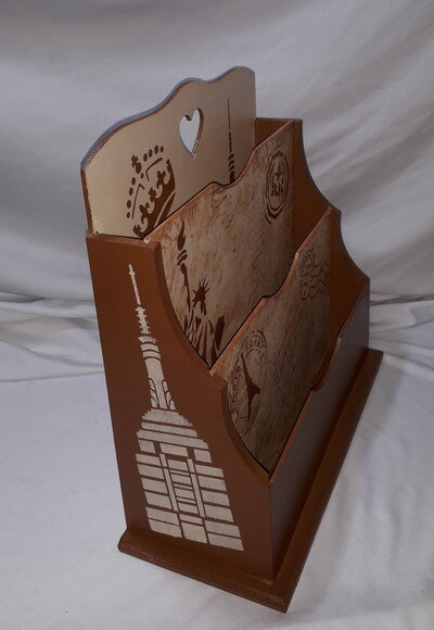 Porta Cartas de Mesa Marrom N° 882