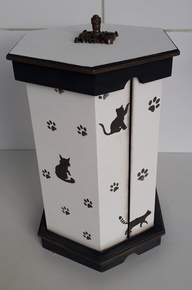 Porta Papel Toalha de Gato Sextavado