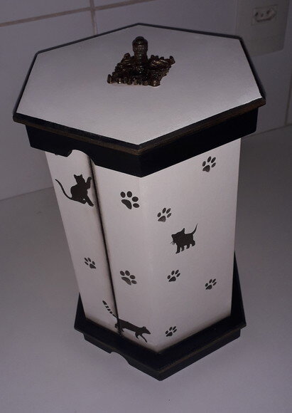 Porta Papel Toalha de Gato Sextavado