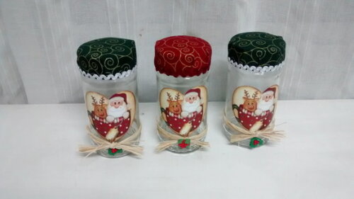 Trio de Vidro Papai Noel na Xícara N° 696