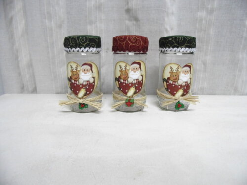 Trio de Vidro Papai Noel na Xícara N° 696
