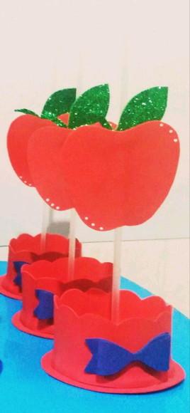 Centro de mesa Branca de Neve maçã de eva