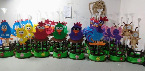 Centros De Mesa Personalizado Turma Da Galinha Pintadinha Em