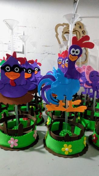 Centros De Mesa Personalizado Turma Da Galinha Pintadinha Em
