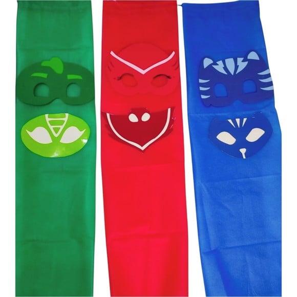 Kit Lembrancinha Pj com Capa e Máscara de Eva