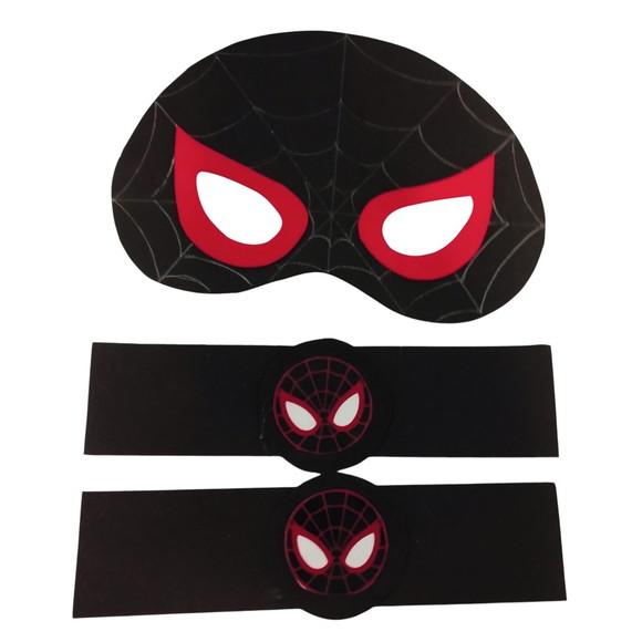 Kit Lembrancinha Spidey com Capa, Máscara e Bracelete Festa