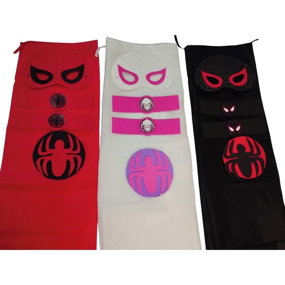 Kit Lembrancinha Spidey com Capa, Máscara e Bracelete Festa