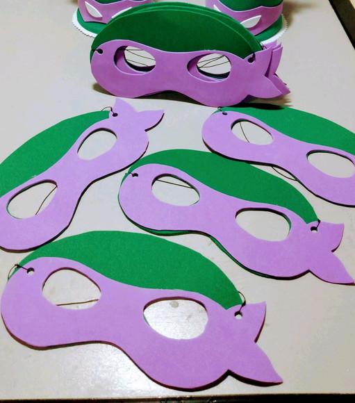 Lembrancinha Tartaruga Ninja Máscaras em Eva