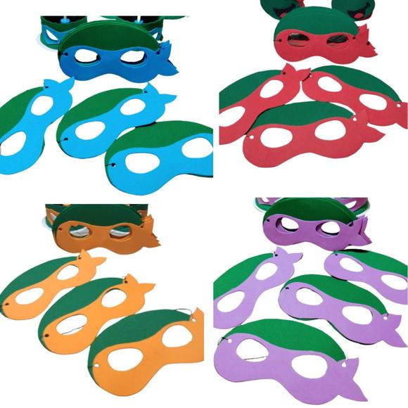 Lembrancinha Tartaruga Ninja Máscaras em Eva