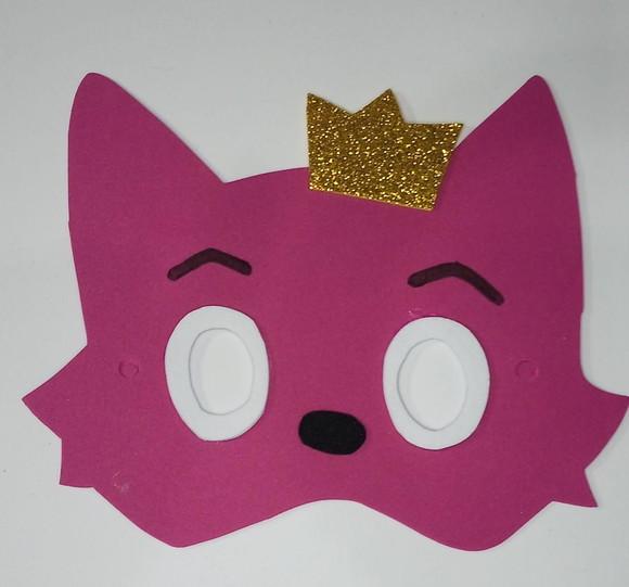 Máscaras Baby Shark Eva para Lebrancinhas De Festa Infantil