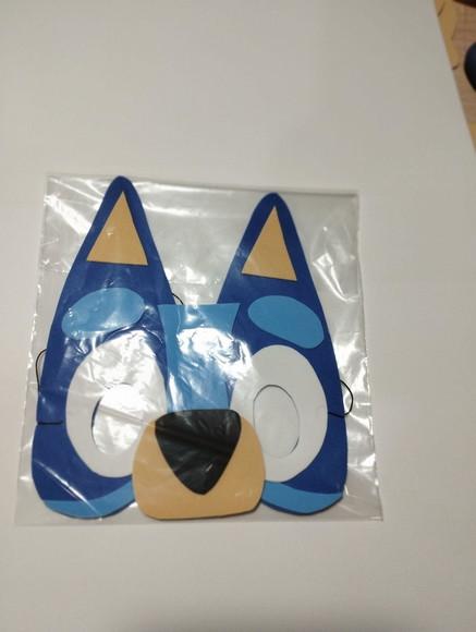 Máscaras Bluey de Eva Embaladas para Lembrancinhas de Festa