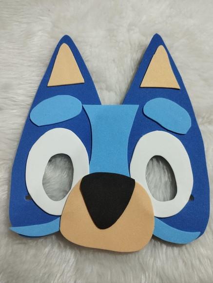 Máscaras Bluey de Eva para Lembrancinhas de Festa