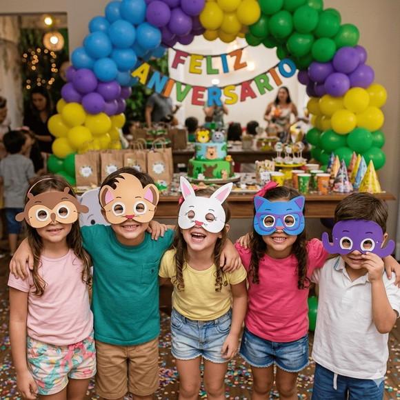 Mascaras Bolofofos em Eva para Lembrancinhas