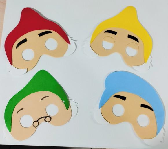Máscaras Branca de Neve e Sete Anões para Lembrancinhas