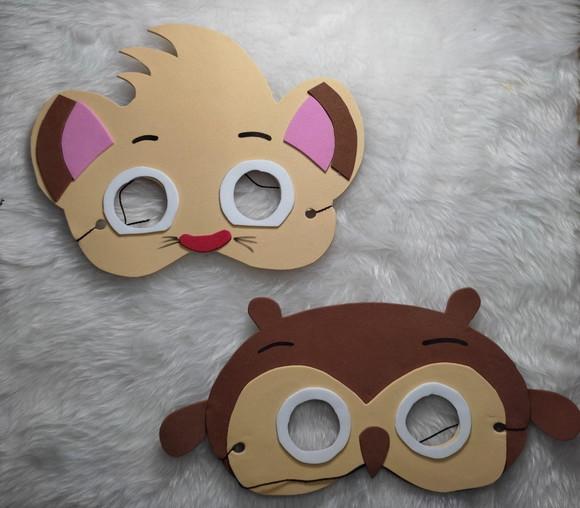 Mascaras Bolofofos em Eva para Lembrancinhas