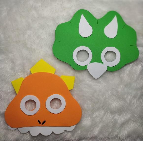Máscaras Dino Baby Toda em Eva para Lembrancinhas