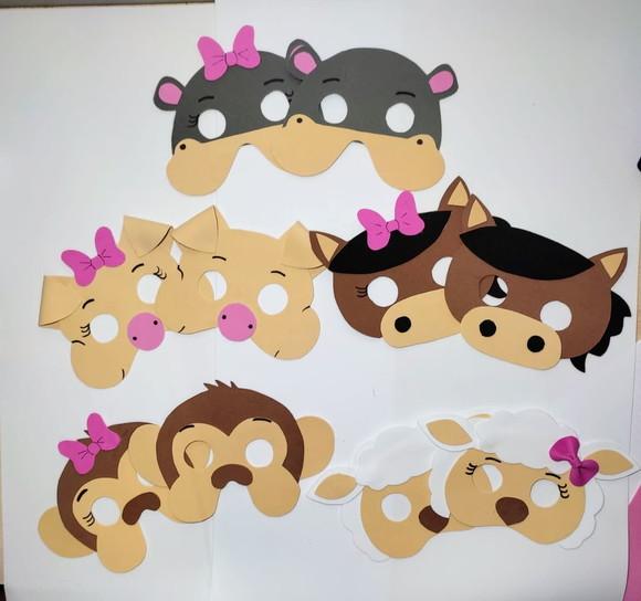 Máscaras de Eva Arca de Noé para Lembraninhas de Festa