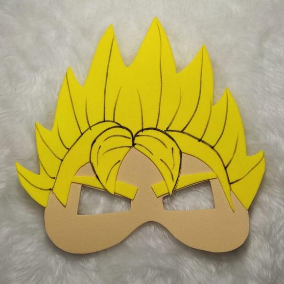 Máscaras Goku de Eva para Lembrancinhas de Festa