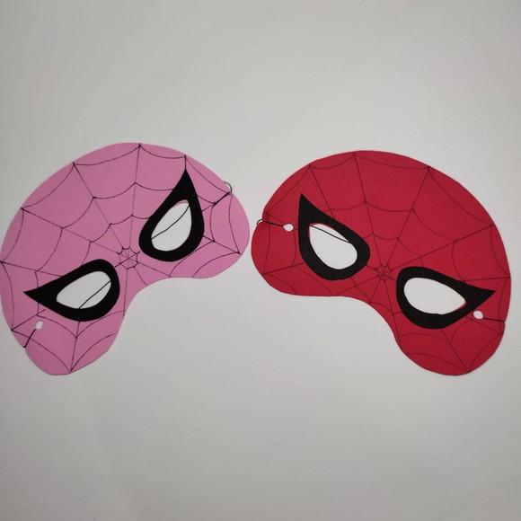 Máscaras Homem Aranha e Mulher Aranha em Eva Lembrancinha