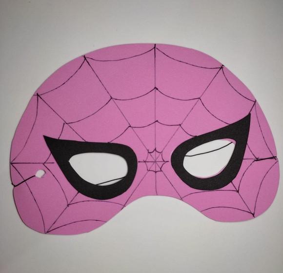 Máscaras Homem Aranha e Mulher Aranha em Eva Lembrancinha