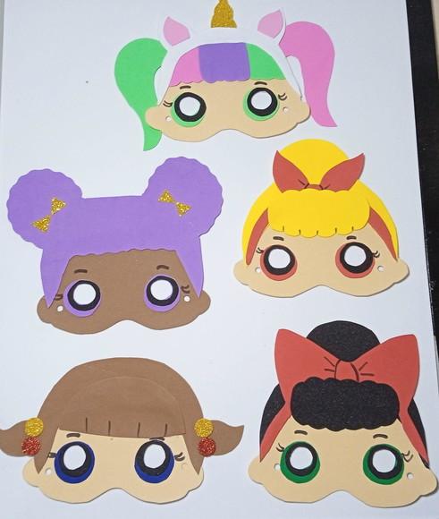 Máscaras Lol Surprise Meninas e Meninos em Eva Lembrancinhas