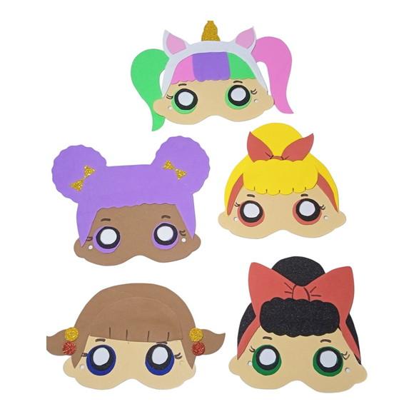 Máscaras Lol Surprise Meninas e Meninos em Eva Lembrancinhas