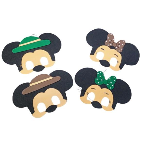Máscaras Mickey e Minie Safari em Eva Lembrancinha