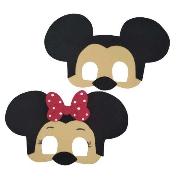 Máscaras Mickey e Minie em Eva Lembrancinha
